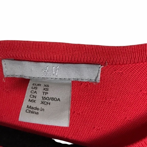 H&M Red Pink Short Sleeve Top - Picture 8 of 10